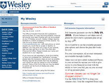 Tablet Screenshot of my.wesley.edu
